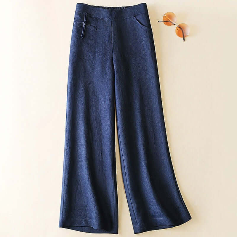 Casual Cotton Linen Wide Leg Pants