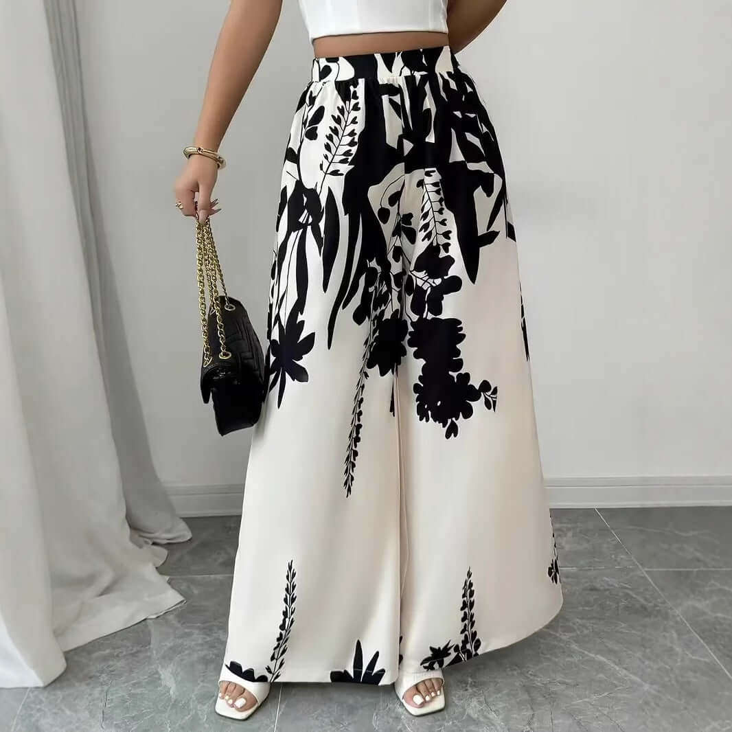 Printed Lace-up Women's Casual Pants