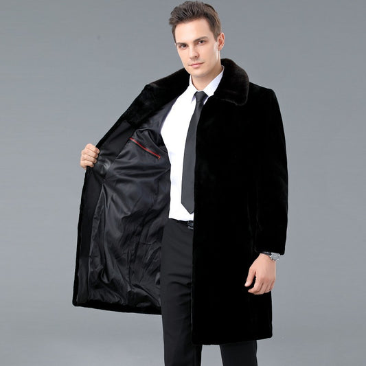 Men's Winter Lapel Mink Wool Coat