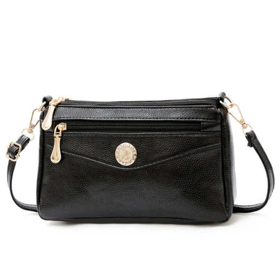 Women's Double-Zip Shoulder Bag