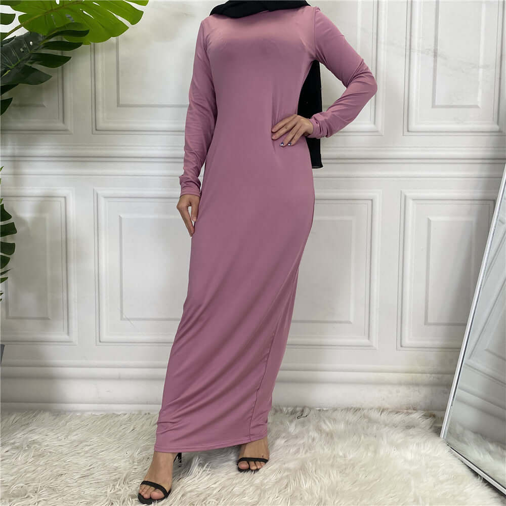 Riwa Cardigan Abaya – Everyday Modest Wear UK Skin Pink Dress