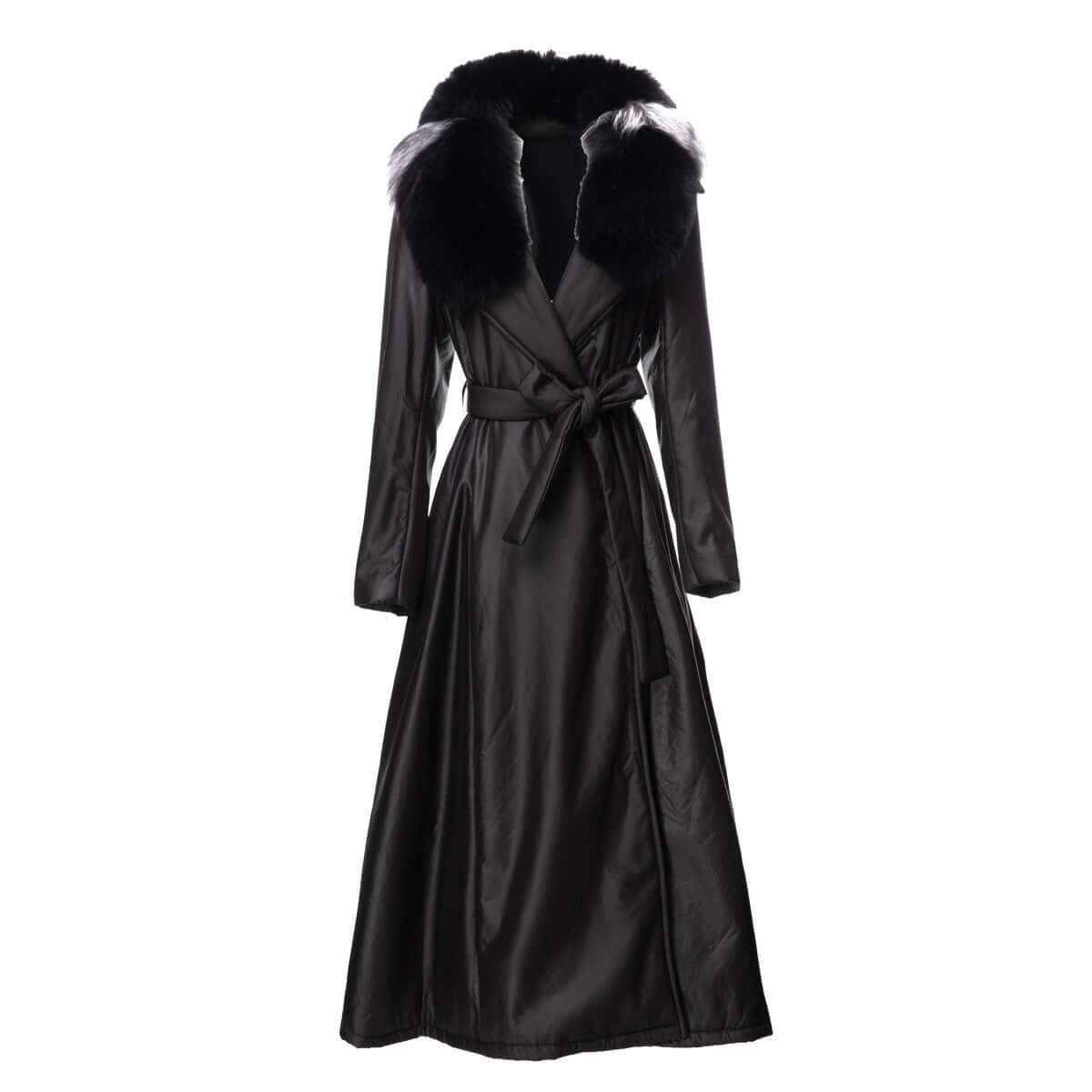 Quilted Coat Women Detachable Fur Collar UK