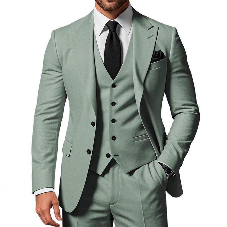 Mens Slim Fit Three Piece Acetate Suit UK