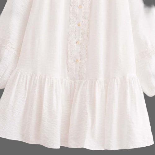 A Line Self Embroidered Casual Shirt