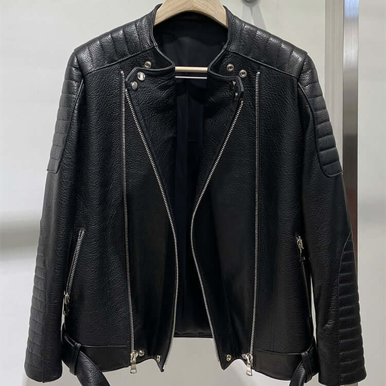 Men's Leather Jacket Sheep Bubble
