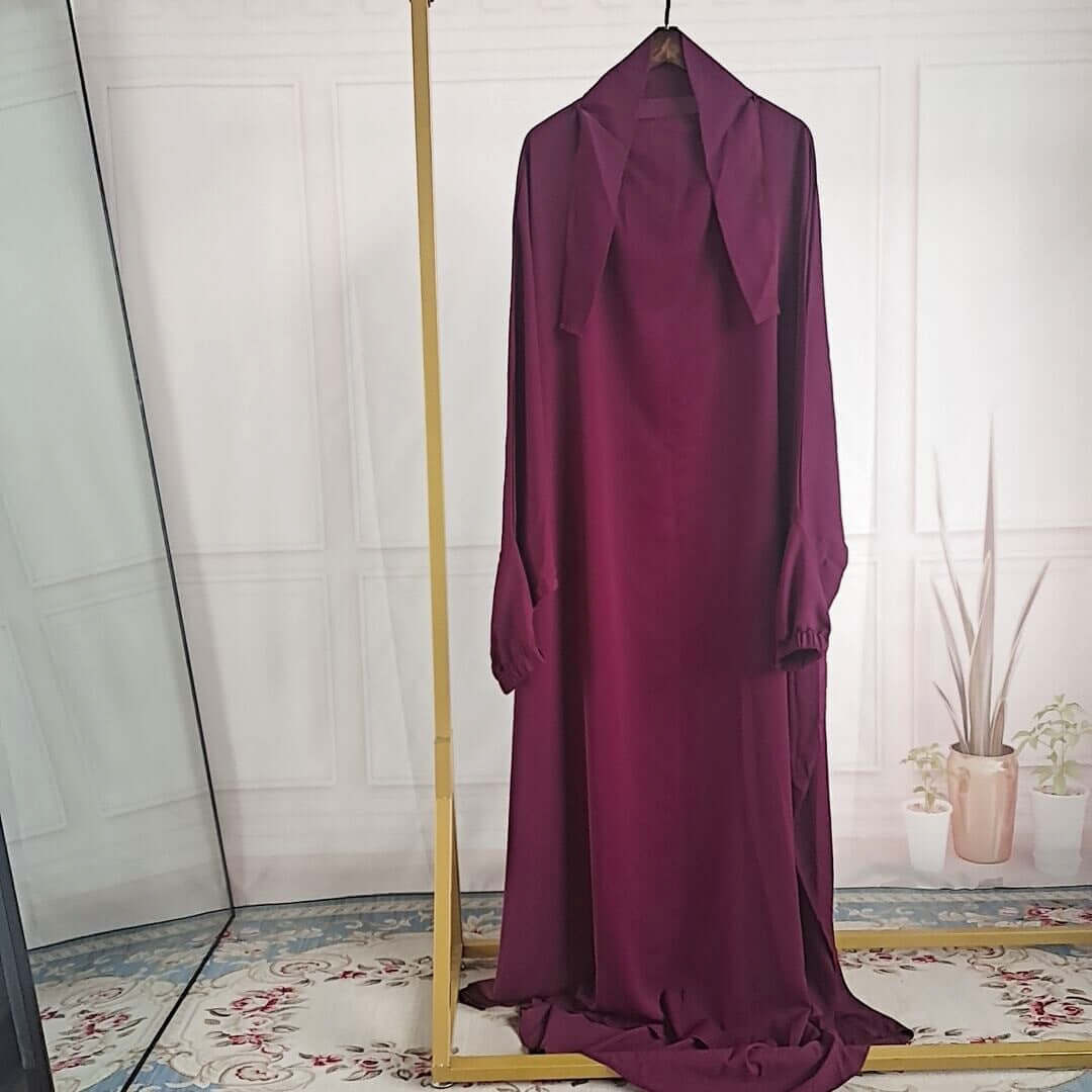 Amirah Abaya – Classic Modest Abaya | World of Trendz Dark Purple Free Size