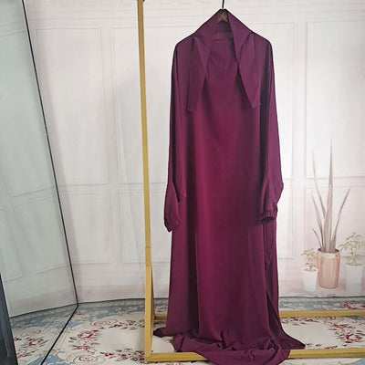 Amirah Abaya – Classic Modest Abaya | World of Trendz Dark Purple Free Size