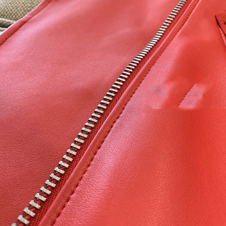 Women's Sheepskin Casual Jacket | Smooth Zipper Placket