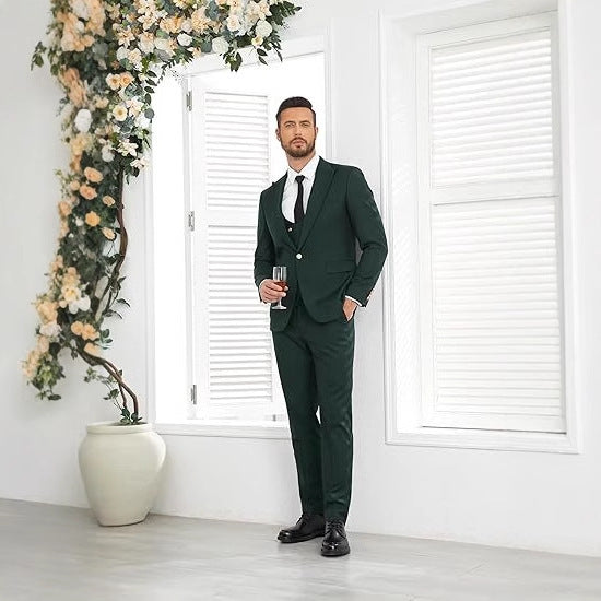 Men's Slim Fit Double-Breasted Suit