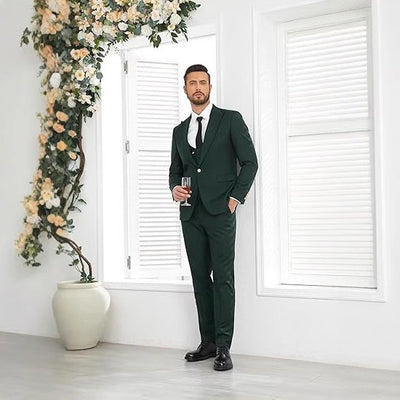 Men's Slim Fit Double-Breasted Suit