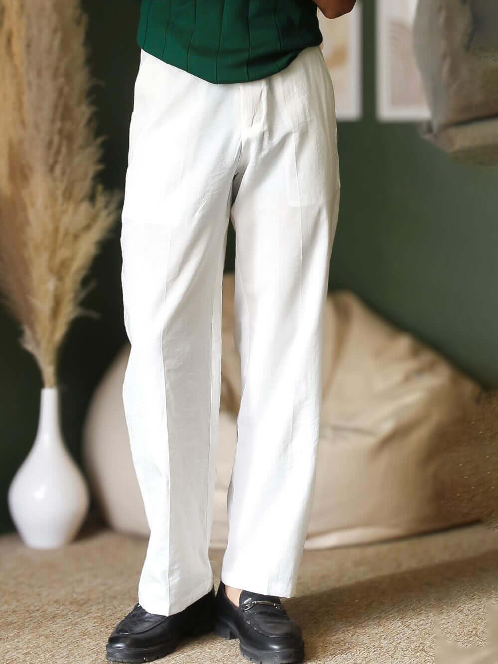 Men's Classic Polyester Regular Fit Pants