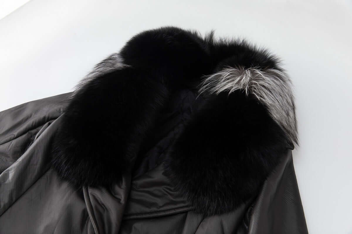 Quilted Coat Women Detachable Fur Collar UK