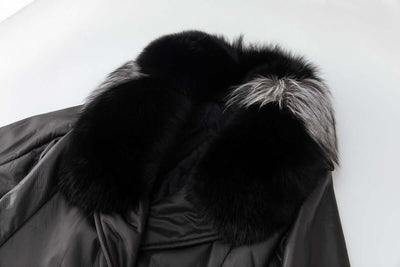 Quilted Coat Women Detachable Fur Collar UK