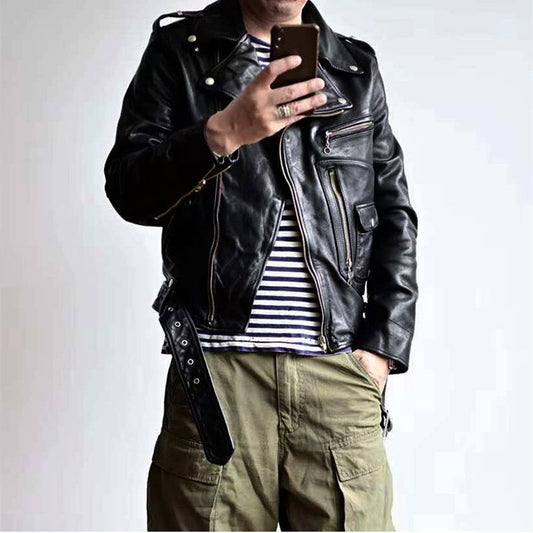 Men's Horse Leather Biker Jacket