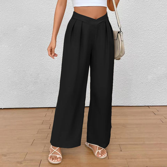 Leisure Trousers Cross Waist Commuter for women