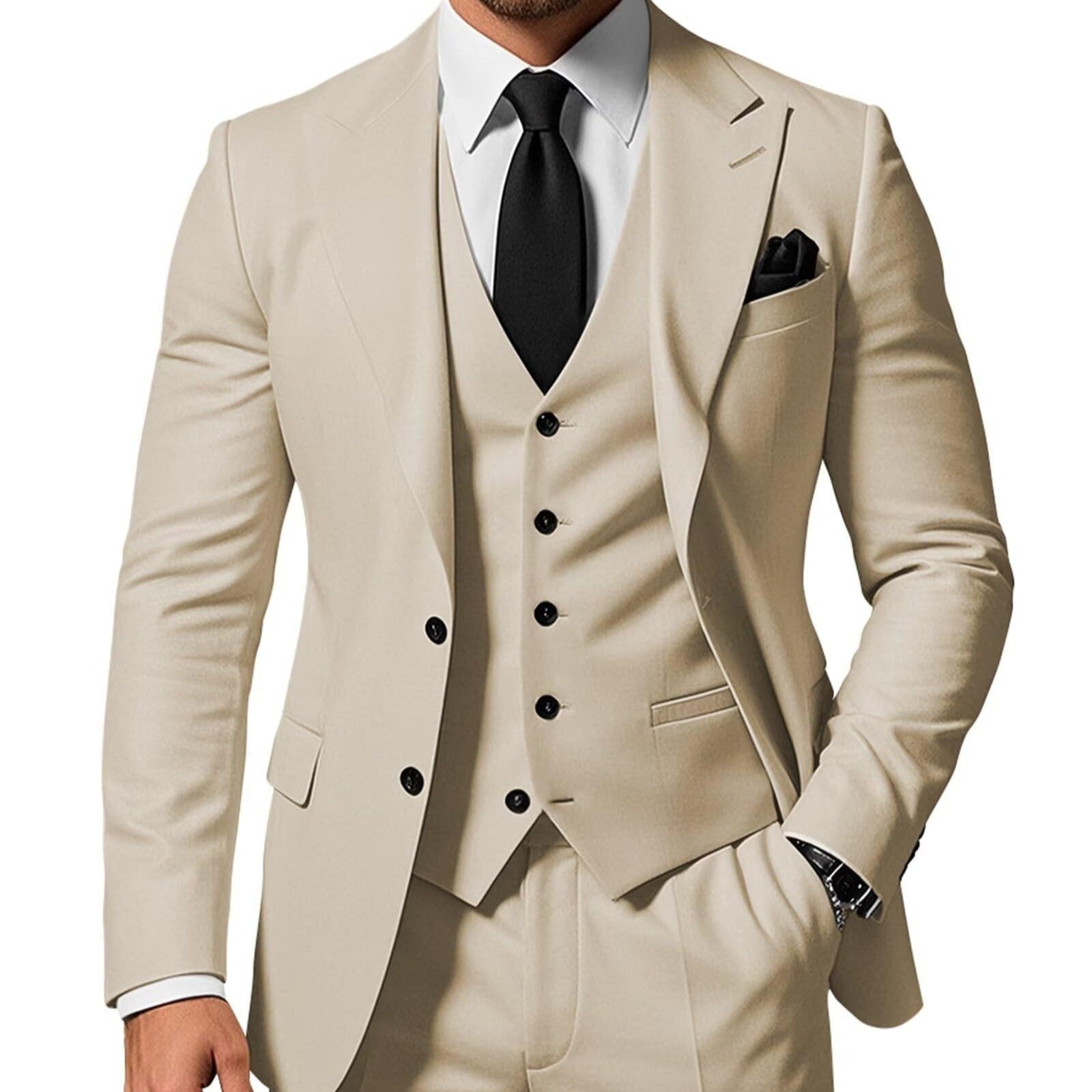 Men's Slim Fit Two Piece Business Suit