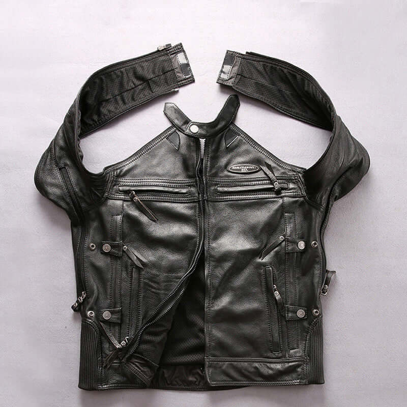 Men's Genuine Leather Slim Fit Motorcycle Jacket