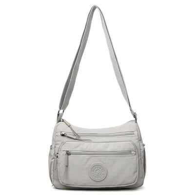 Trendy Water-Repellent Crossbody Bag Gray