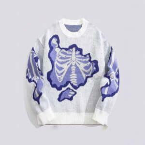 Round Neck Pullover Knitted Sweater