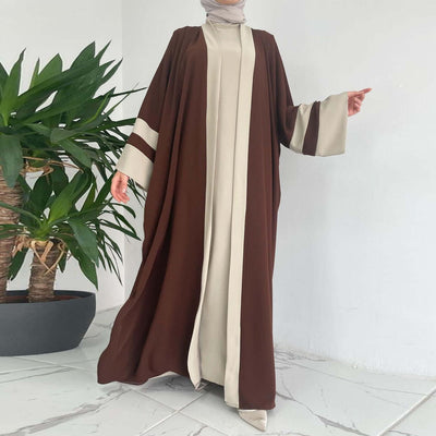 Wadah Abaya Two-Tone Elegance UK | Two Piece Abaya