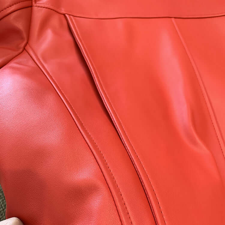 Women's Sheepskin Casual Jacket | Smooth Zipper Placket