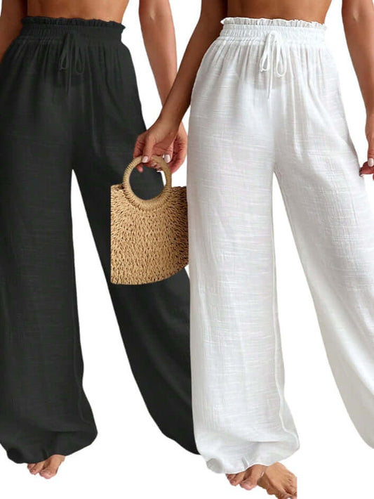 Wide Leg Beach Causal Trouser