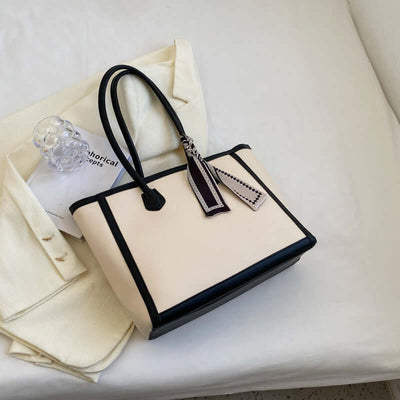 Winter Commuter Tote Shoulder Bag Black