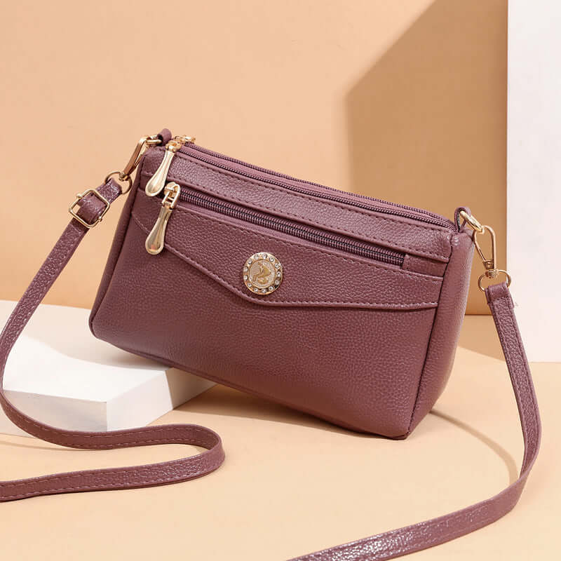 Women's Double-Zip Shoulder Bag