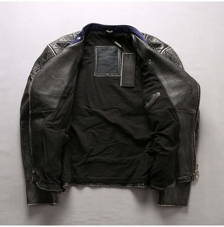 Men's First Layer Cowhide Leather Jacket