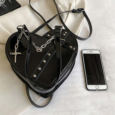 Women's Chain Heart-Shaped Shoulder Bag