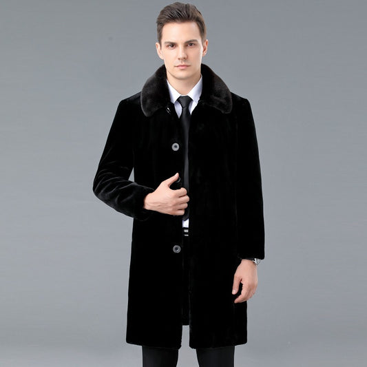 Men's Winter Lapel Mink Wool Coat